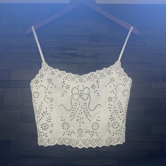 Ralph Lauren Collection Leather Corset Eyelet Crop Top Cami Vintage 2000 Runway - Picture 14 of 16